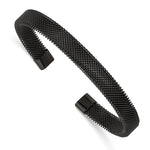 Load image into Gallery viewer, Stainless Steel Black IP plated Mesh Cuff BraceletSRB305
