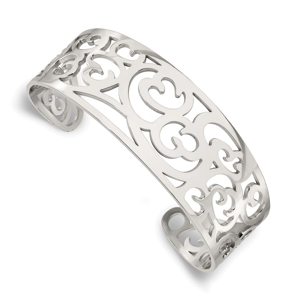 Stainless Steel Fancy Cuff BraceletSRB309