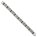 Load image into Gallery viewer, Stainless Steel and Blue Ceramic Fancy Link BraceletSRB338-8.75
