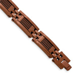 Load image into Gallery viewer, Stainless Steel Brown IP-plated 9in BraceletSRB345-9
