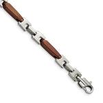 Load image into Gallery viewer, Stainless Steel Brown IP-plated 8.25in BraceletSRB352-8.25
