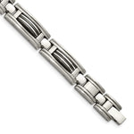 Load image into Gallery viewer, Stainless Steel Black IP-plated BraceletSRB491-8.75

