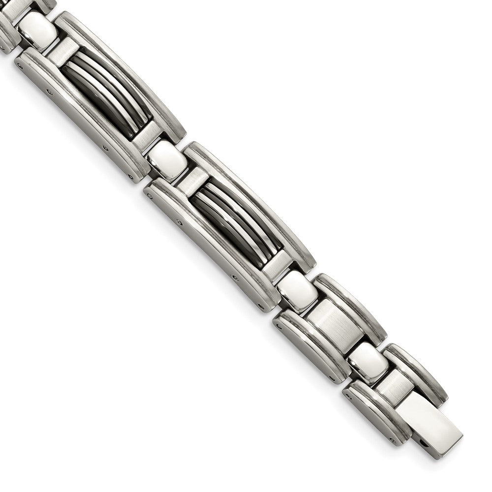 Stainless Steel Black IP-plated BraceletSRB491-8.75
