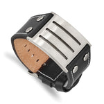 Load image into Gallery viewer, Stainless Steel Genuine Leather Adjustable Buckle BraceletSRB498-8.75
