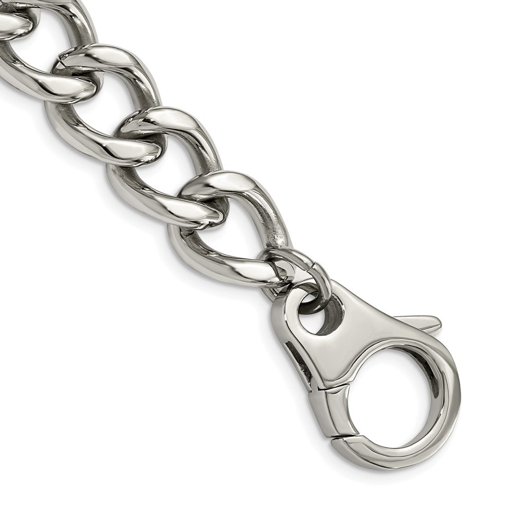 Stainless Steel Polished Large Link 8.5in BraceletSRB514-8.5