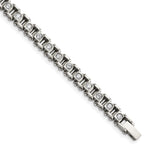 Load image into Gallery viewer, Stainless Steel CZs 7.5in BraceletSRB583-7.5

