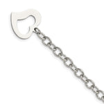 Load image into Gallery viewer, Stainless Steel Polished Open Link w/ Open Heart 8.5in BraceletSRB596-8.5
