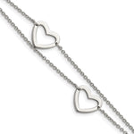 Load image into Gallery viewer, Stainless Steel Hearts BraceletSRB789-7.5
