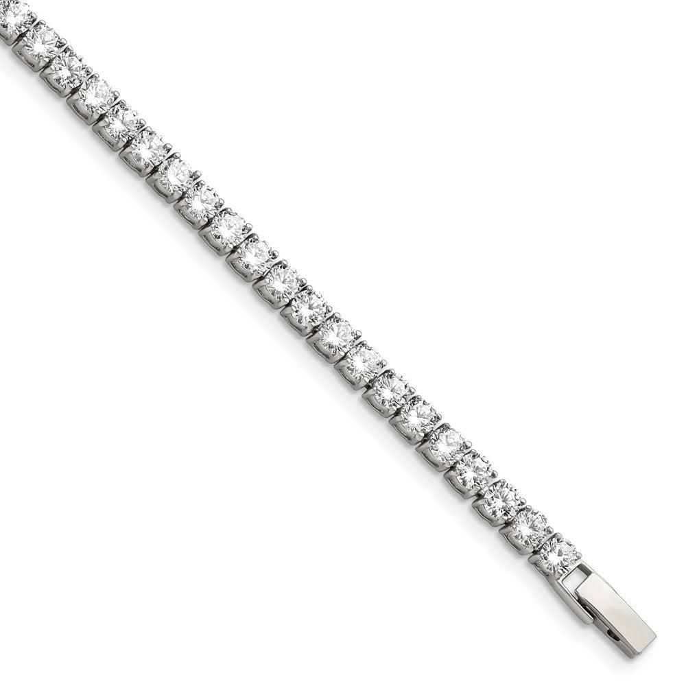 Stainless Steel CZ 7.5in BraceletSRB814-7.5