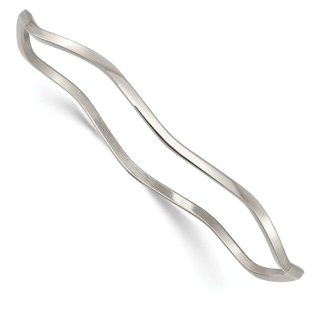 Stainless Steel Scalloped BangleSRB855