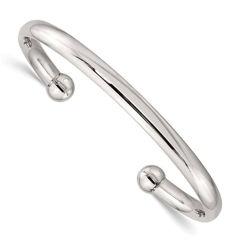 Stainless Steel Polished Cuff BangleSRB890