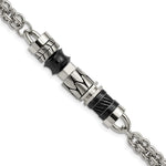 Load image into Gallery viewer, Stainless Steel Moveable Pieces Antiqued 8.25in BraceletSRB898-8.25
