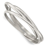 Load image into Gallery viewer, Stainless Steel Polished Intertwined BanglesSRB911

