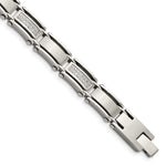 Load image into Gallery viewer, Stainless Steel Double Row Diamonds 8.5 BraceletSRB922-8.5
