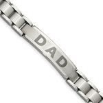 Load image into Gallery viewer, Stainless Steel Brushed &amp; Polished Dad BraceletSRB927-8.75
