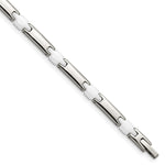 Load image into Gallery viewer, Stainless Steel &amp; White Ceramic 7.5in BraceletSRB941-7.5
