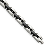 Load image into Gallery viewer, Stainless Steel &amp; Black Ceramic 8.5in BraceletSRB944-8.5
