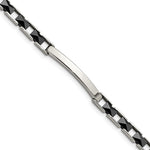 Load image into Gallery viewer, Stainless Steel &amp; Black Ceramic 7.5in BraceletSRB946-7.5
