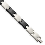 Load image into Gallery viewer, Stainless Steel &amp; Black Ceramic 8.5in BraceletSRB948-8.5
