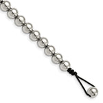 Load image into Gallery viewer, Stainless Steel Polished Beads 7.5in BraceletSRB952-7.5
