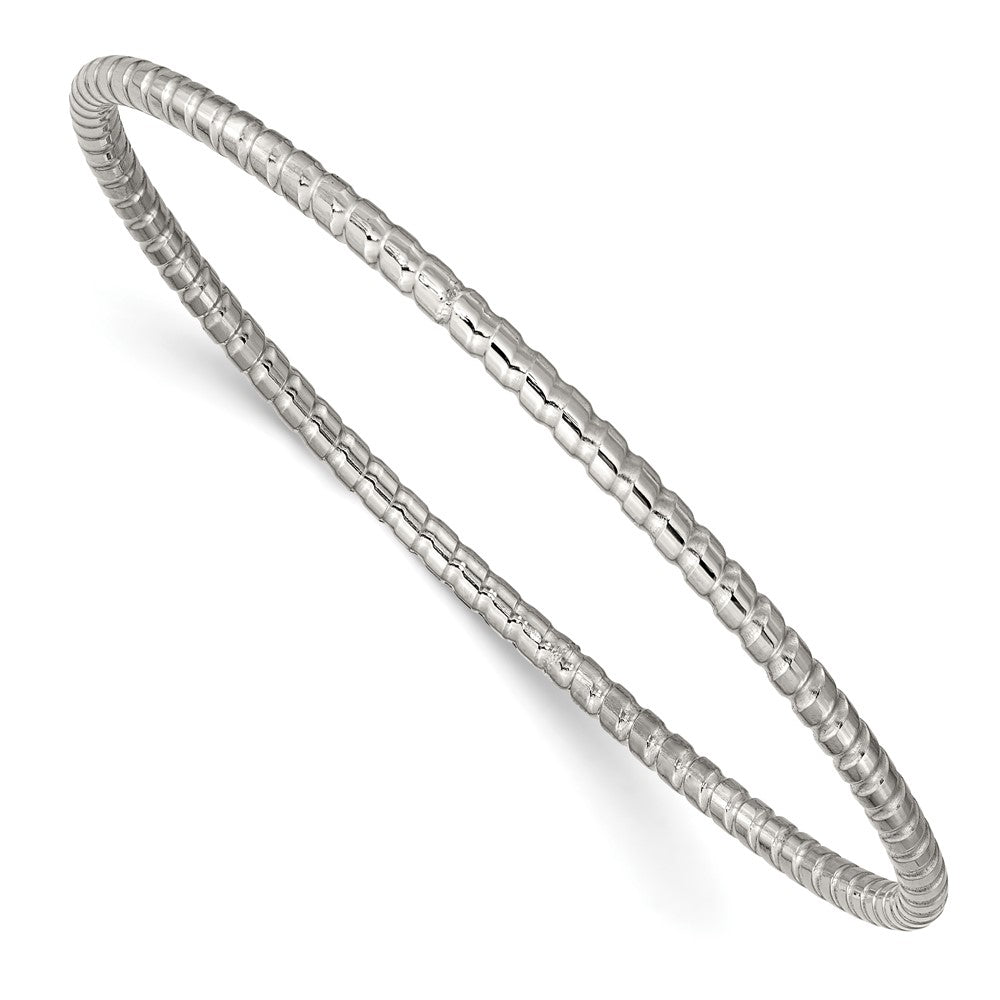 Stainless Steel Textured BangleSRB976