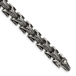 Load image into Gallery viewer, Stainless Steel Antiqued BraceletSRB983-8.5

