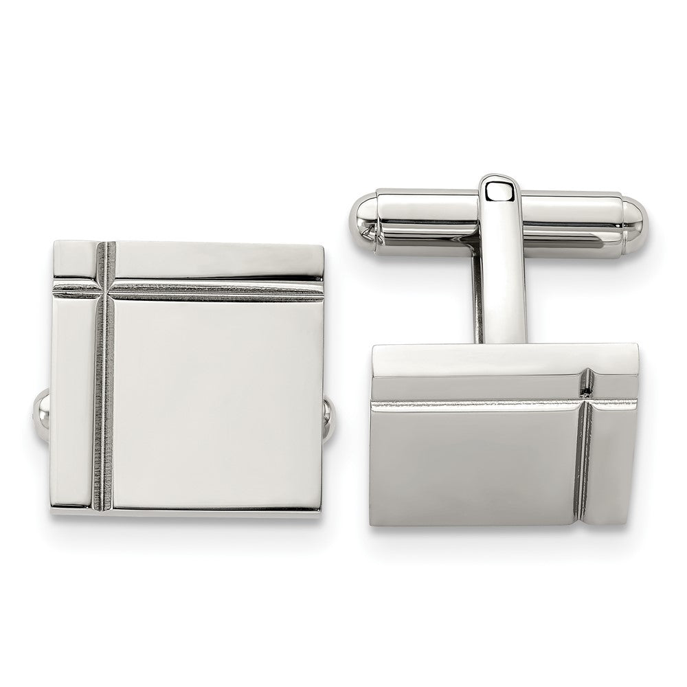 Stainless Steel Polished Cuff LinksSRC186