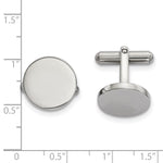 Load image into Gallery viewer, Stainless Steel Polished Circle CufflinksSRC364
