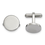 Load image into Gallery viewer, Stainless Steel Polished Circle CufflinksSRC364
