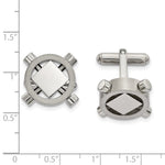 Load image into Gallery viewer, Stainless Steel Brushed and Polished CufflinksSRC376
