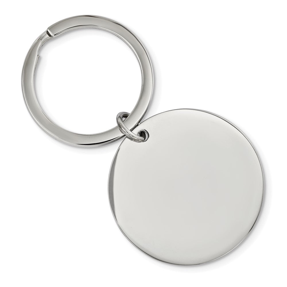 Stainless Steel Brushed and Polished 1.85mm Reversible Circle Key ChainSRK152