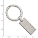 Load image into Gallery viewer, Stainless Steel Polished and Textured Rectangular Key RingSRK158

