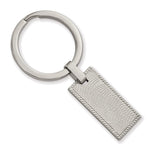 Load image into Gallery viewer, Stainless Steel Polished and Textured Rectangular Key RingSRK158
