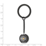 Load image into Gallery viewer, Stainless Steel Polished Black IP-plated Functional Compass Key RingSRK176
