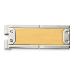 Load image into Gallery viewer, Stainless Steel Brushed and Polished Yellow IP-plated Money ClipSRM124
