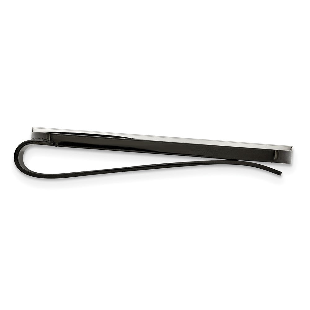 Stainless Steel Brushed and Polished Black IP-plated Money ClipSRM200