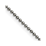 Load image into Gallery viewer, Stainless Steel 2.00 mm 18 inch Beaded Ball Antiqued ChainSRN1008-18
