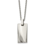 Load image into Gallery viewer, Stainless Steel Polished Concave 22in NecklaceSRN1064-22
