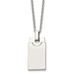 Load image into Gallery viewer, Stainless Steel Polished Square 22in NecklaceSRN1065-22
