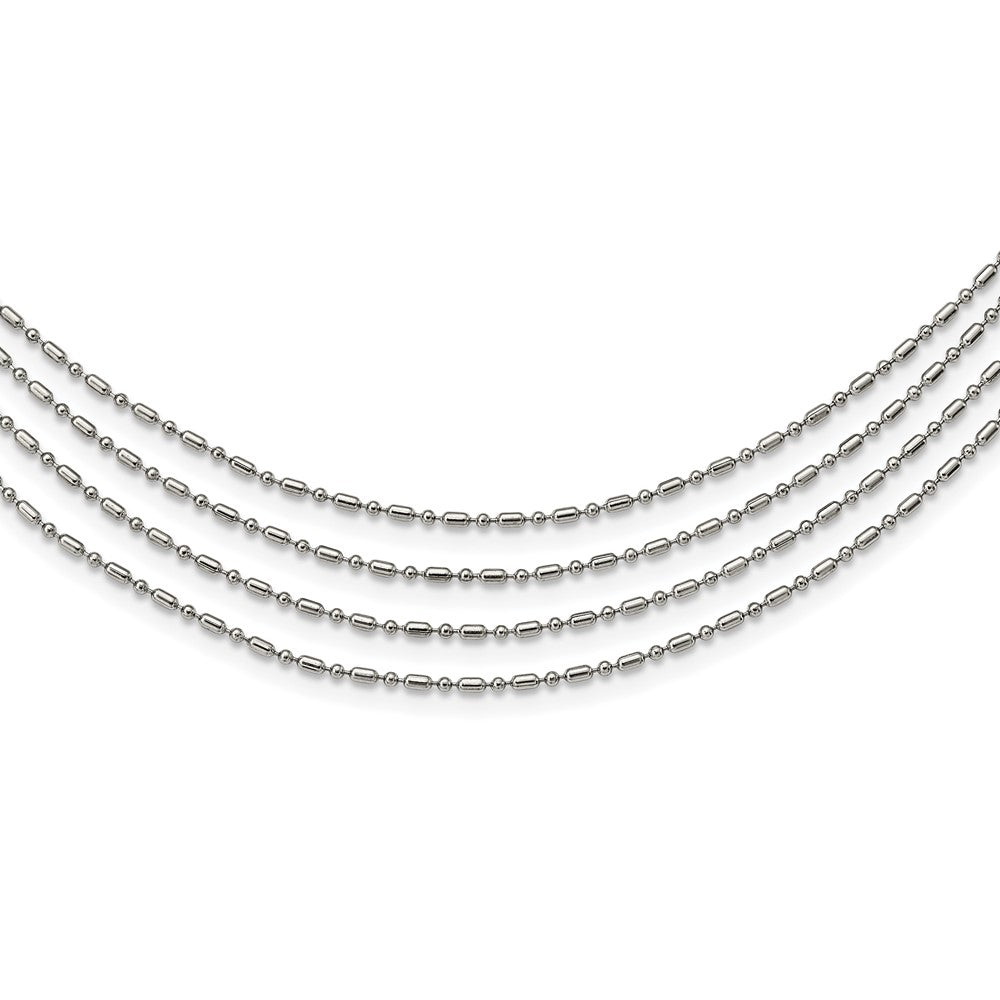 Stainless Steel Multichain 17in NecklaceSRN1083-17