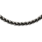 Load image into Gallery viewer, Stainless Steel Polished &amp; Black IP-plated 24in NecklaceSRN1090-24
