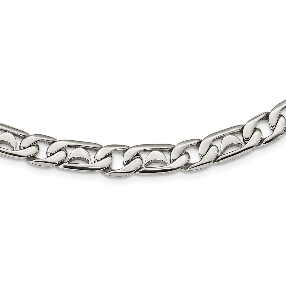 Stainless Steel Polished Links NecklaceSRN1092-24