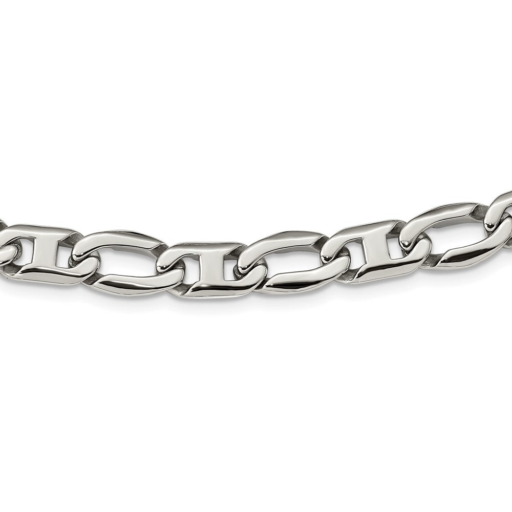 Stainless Steel Polished Open Links NecklaceSRN1098-24