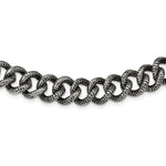 Load image into Gallery viewer, Stainless Steel Antiqued &amp; Textured Links 24in NecklaceSRN1105-24
