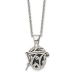 Load image into Gallery viewer, Stainless Steel Black Agate Fancy Pendant NecklaceSRN1125-20
