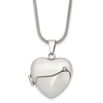 Load image into Gallery viewer, Stainless Steel Polished Heart w/CZ Magnetic Locket 20in NecklaceSRN1133-20
