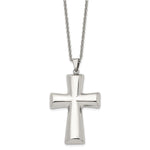 Load image into Gallery viewer, Stainless Steel Polished Cross NecklaceSRN1176-22

