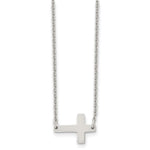 Load image into Gallery viewer, Stainless Steel Polished Sideways Cross NecklaceSRN1209-16
