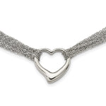 Load image into Gallery viewer, Stainless Steel Multi Strand Polished Heart Toggle NecklaceSRN1281-17
