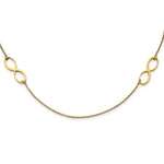 Load image into Gallery viewer, Stainless Steel Double Infinity Yellow IP-plated Polished NecklaceSRN1291-20.5
